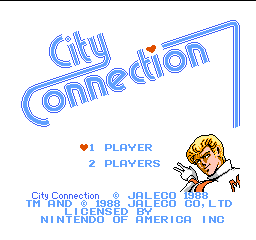 City Connection title screen for Famicom